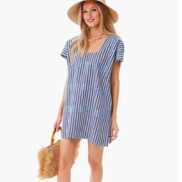 Blue Stripe Mini Sullivan Embroidered Caftan
TUCKERNUCK Size‎ XL - Picture 7 of 9